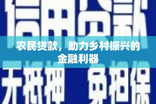 如皋农民贷款，助力乡村振兴的金融利器