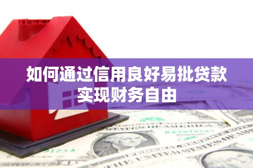 如皋如何通过信用良好易批贷款实现财务自由