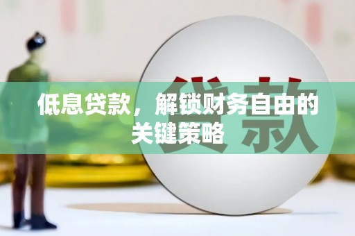 如皋低息贷款，解锁财务自由的关键策略