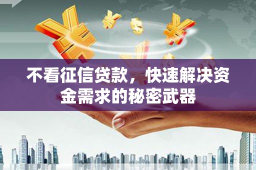 如皋不看征信贷款，快速解决资金需求的秘密武器