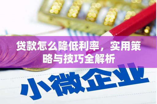 如皋贷款怎么降低利率，实用策略与技巧全解析
