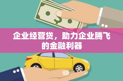 如皋企业经营贷，助力企业腾飞的金融利器