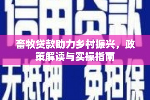 如皋畜牧贷款助力乡村振兴，政策解读与实操指南