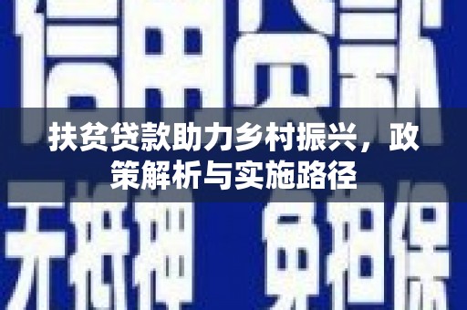 如皋扶贫贷款助力乡村振兴，政策解析与实施路径